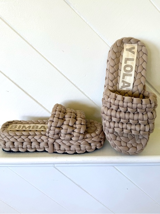 Bimba Y Lola woven platform slide
